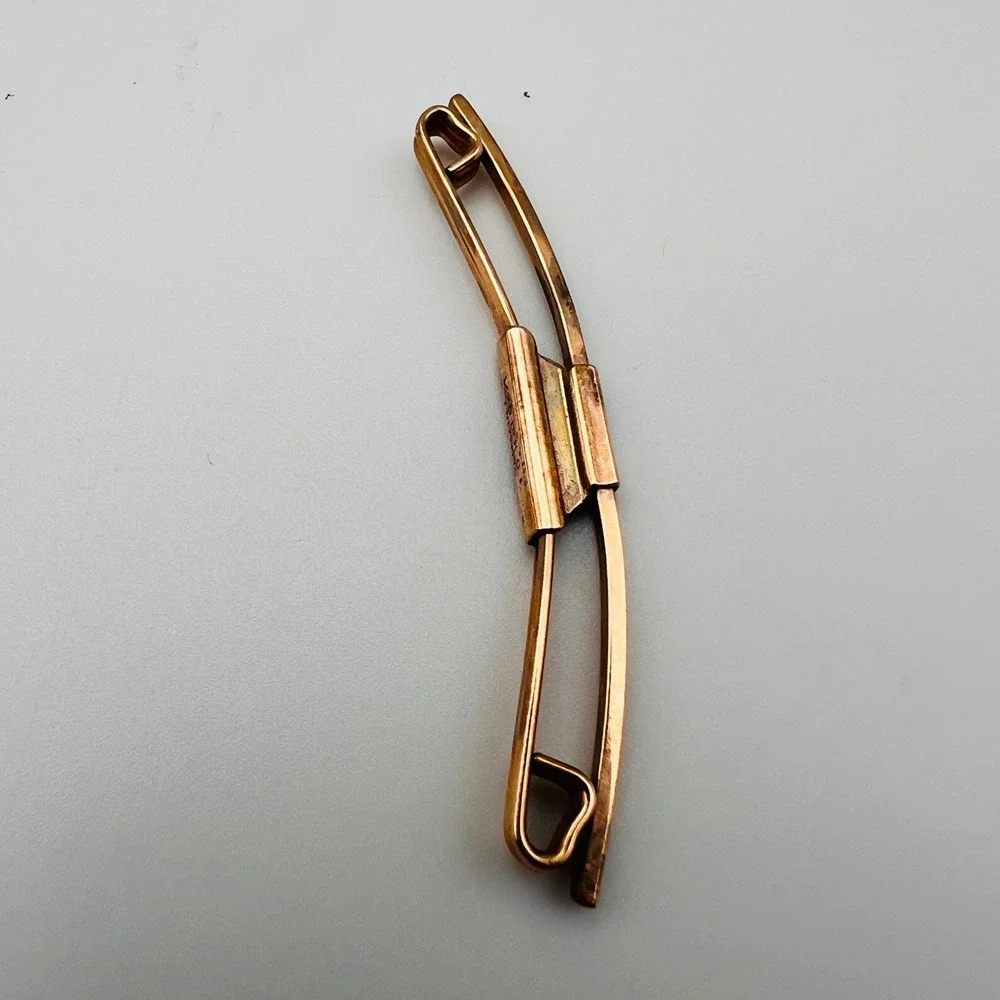 Swank Vintage Mens Collar Bar Gold Filled Curved Clip On Accessory